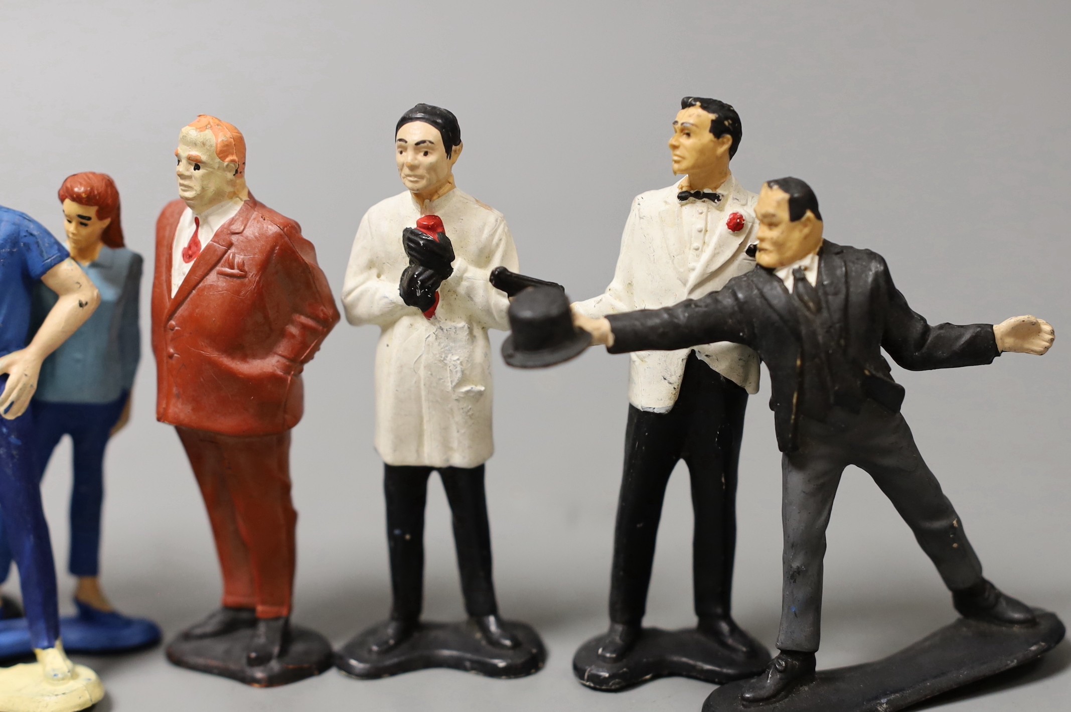 Eight 1960’s Japanese James Bond figures